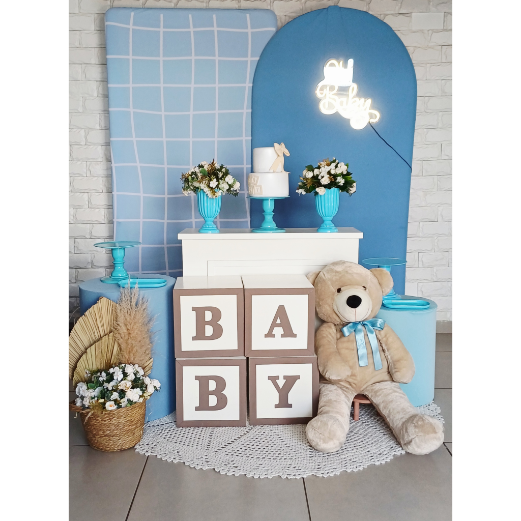 Chá de Bebê Azul - Kit Pegue E Monte - Luci_rodrigues_decorações