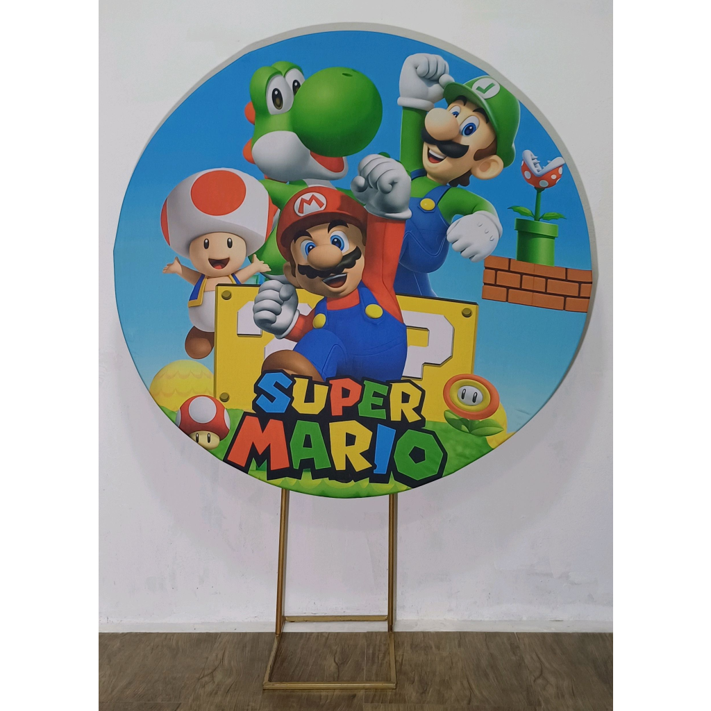 Super Mario Word - Painel Redondo - Luci_rodrigues_decorações