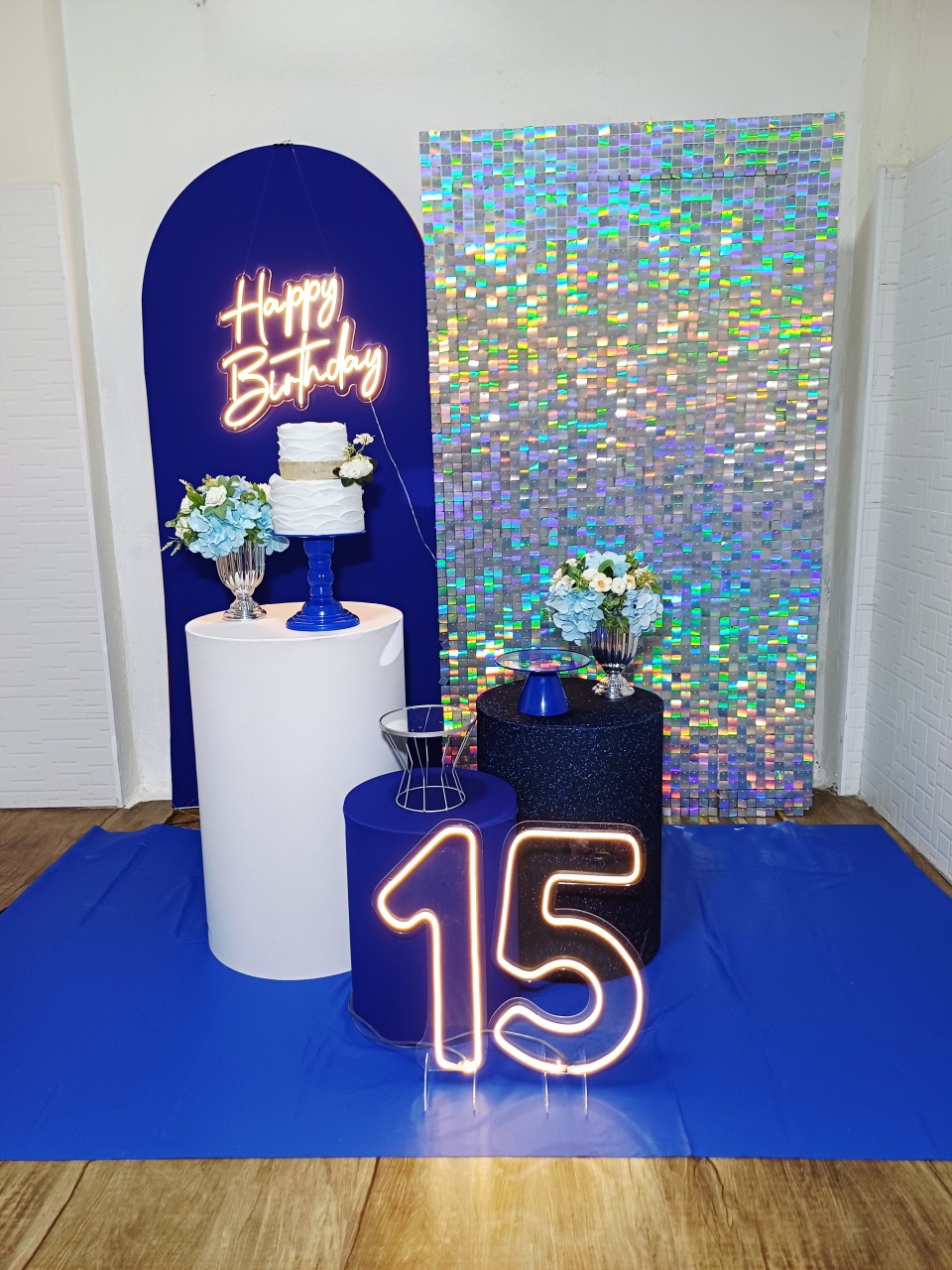 15 Anos Azul Royal - Kit Pegue E Monte - Luci_rodrigues_decorações