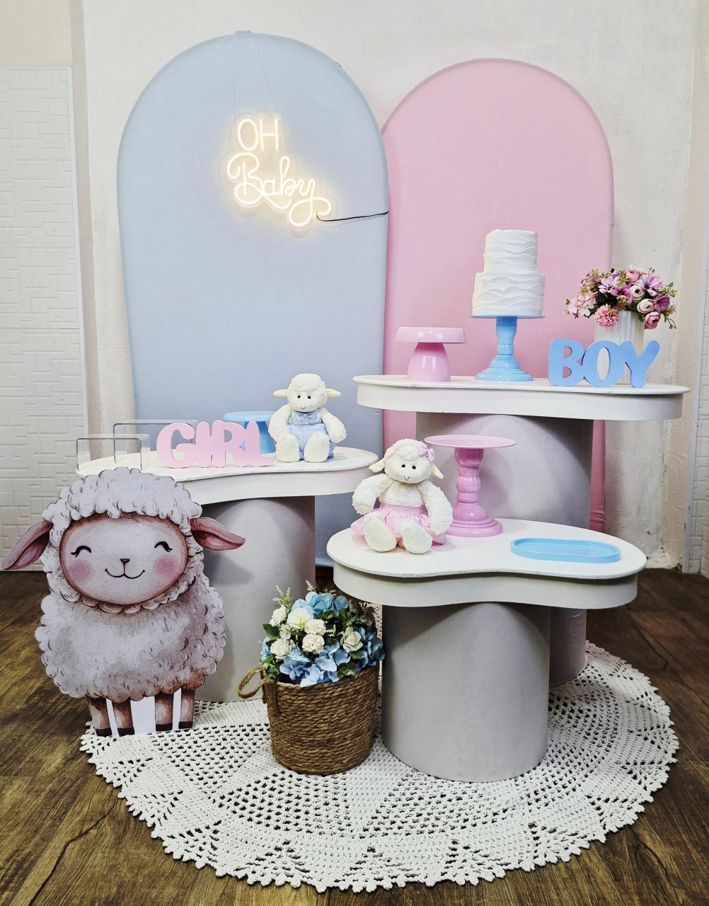 Revelação Ovelhinhas - Kit Pegue E Monte - Luci_rodrigues_decorações