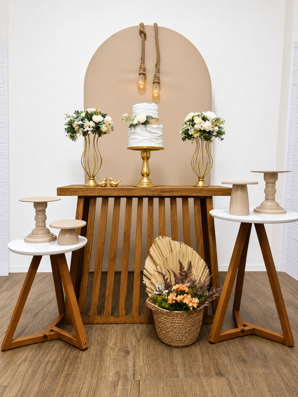 Casamento Tons de Bege - Kit Pegue E Monte - Luci_rodrigues_decorações