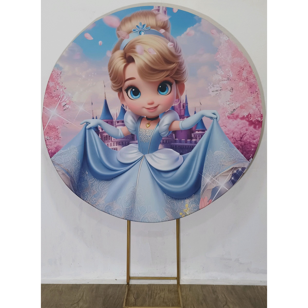 Cinderela - Painel Redondo - Luci_rodrigues_decorações