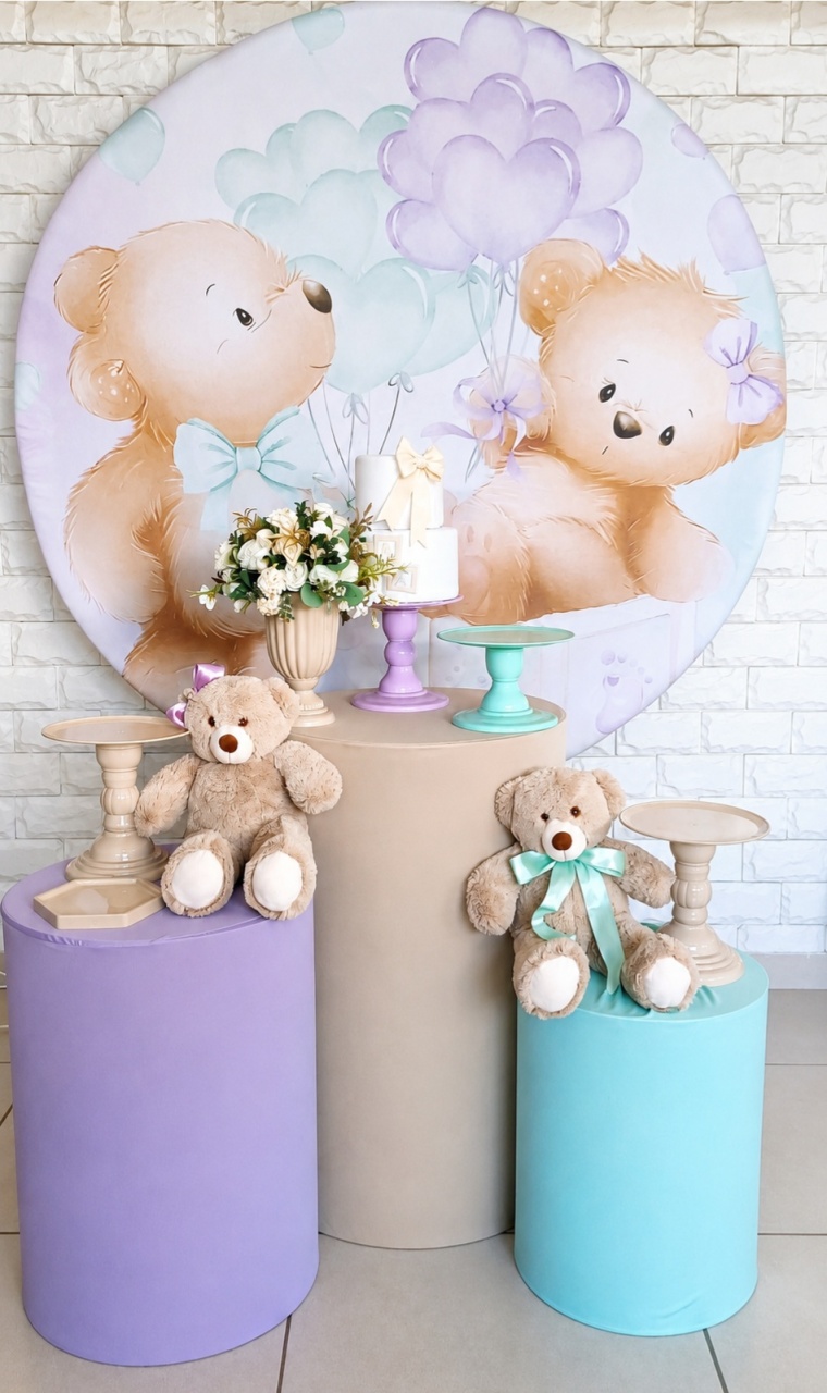 Chá Revelação Com Ursinhos Ii - Kit Pegue E Monte - Luci_rodrigues_decorações