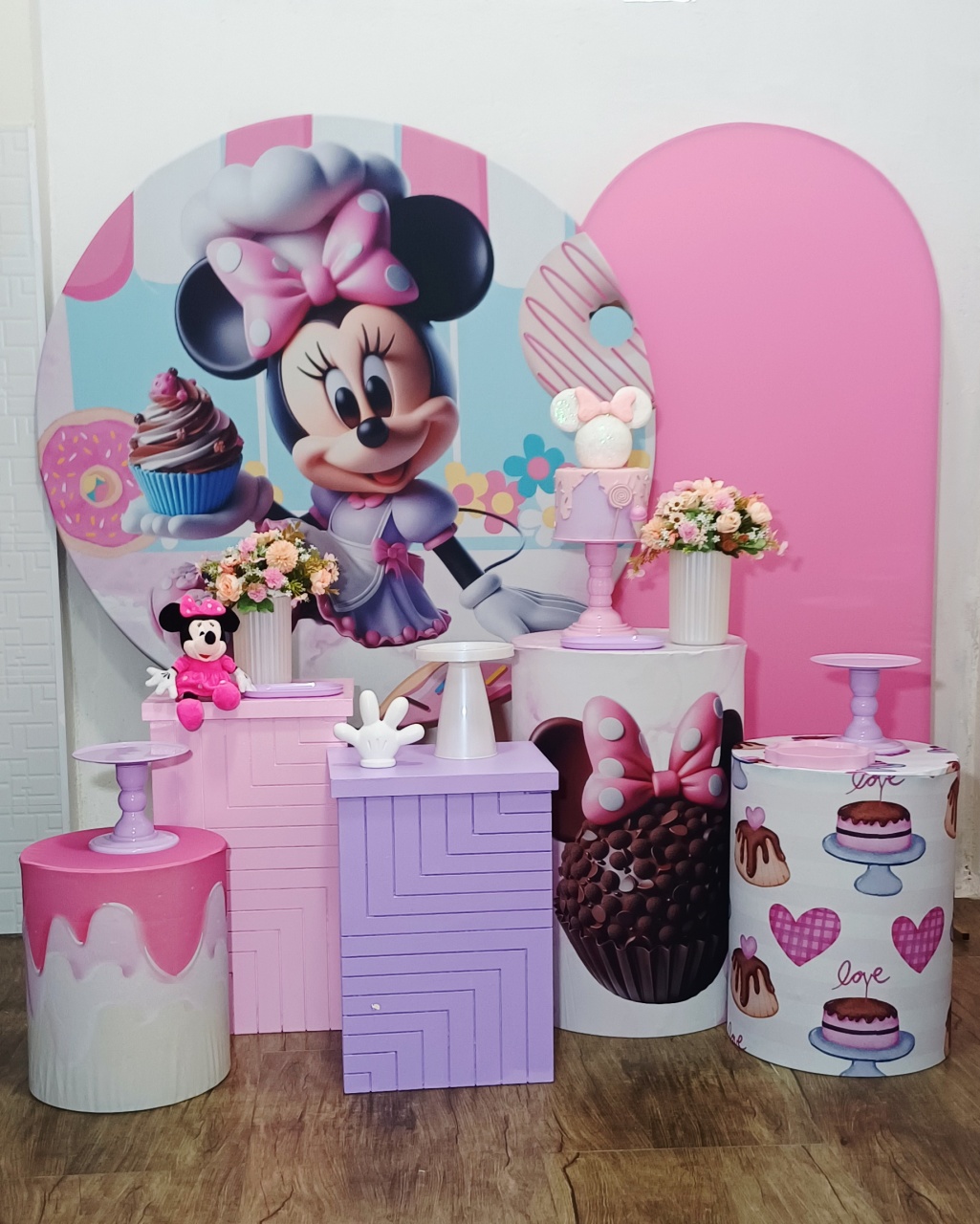 Minnie Confeiteira - Kit Pegue E Monte - Luci_rodrigues_decorações
