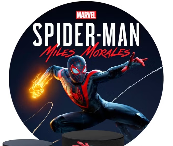 Homem Aranha Miles Morales - Painel Redondo - Luci_rodrigues_decorações