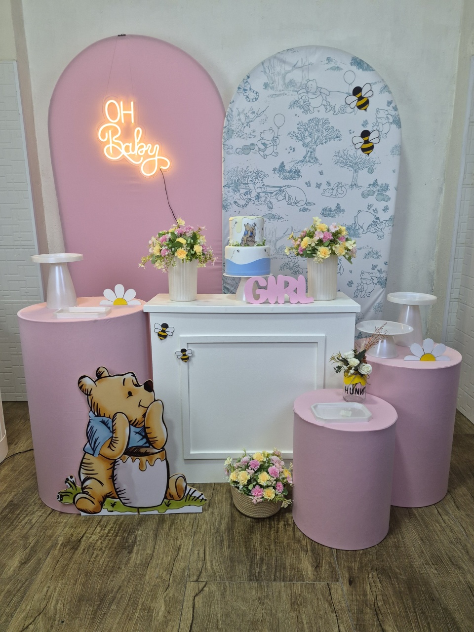 Pooh Baby Girl - Kit Pegue E Monte - Luci_rodrigues_decorações