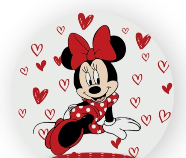 Minnie Vermelha Ii - Painel Redondo - Luci_rodrigues_decorações