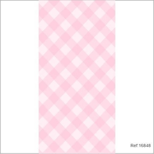 Painel Lateral Xadrez Rosa  - Rosa - Luci_rodrigues_decorações