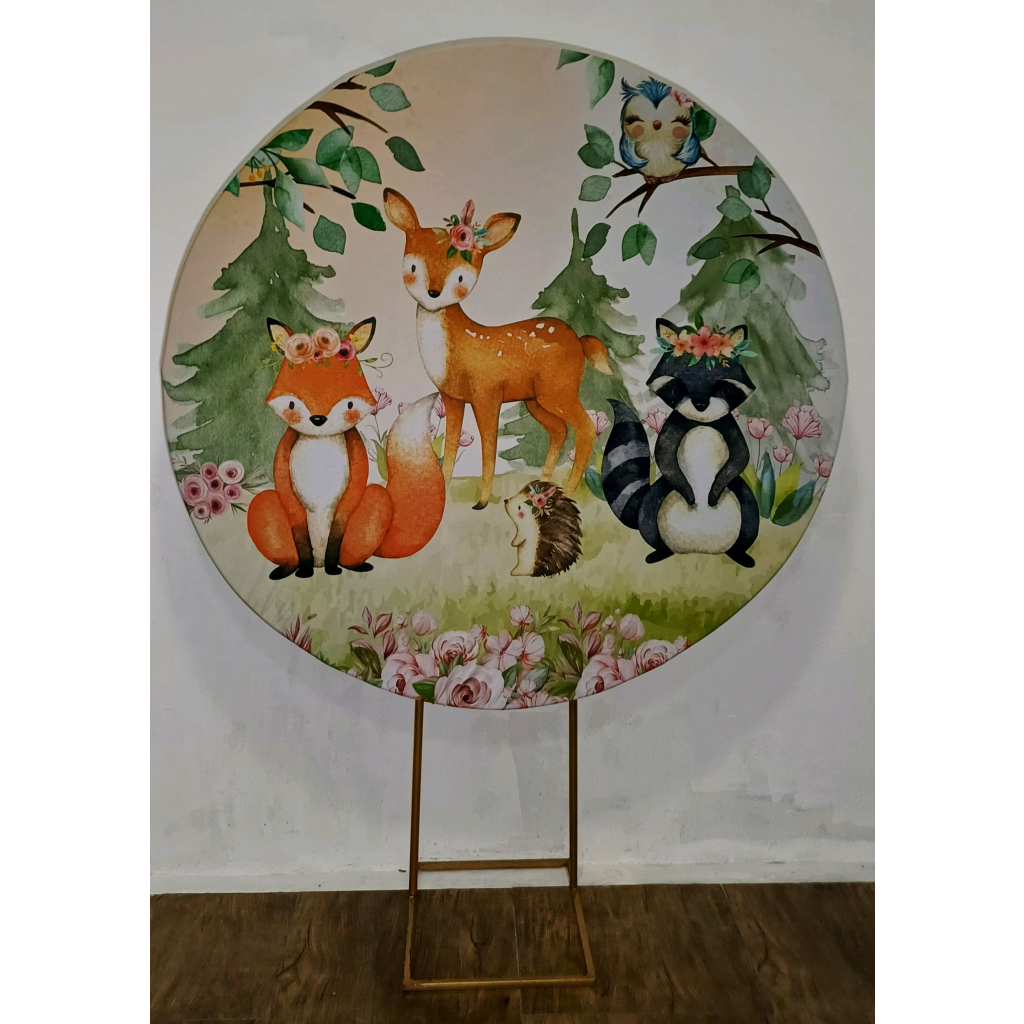 Bosque Encantado - Painel Redondo - Luci_rodrigues_decorações