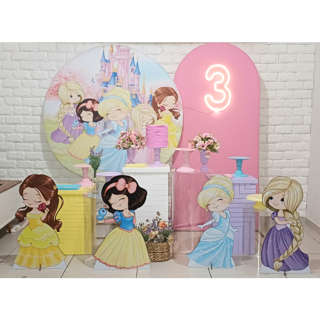 Princesas Baby - Kit Black - Luci_rodrigues_decorações