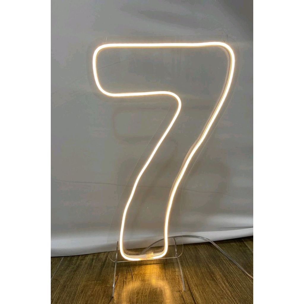 Numero Led 7 - Branco Quente - Luci_rodrigues_decorações