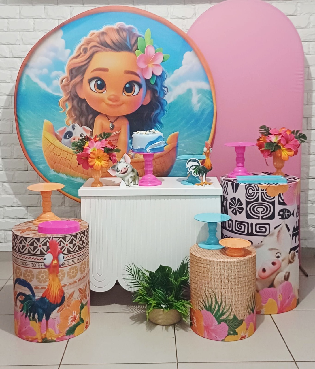 Moana Baby - Kit Pegue E Monte Gold - Luci_rodrigues_decorações