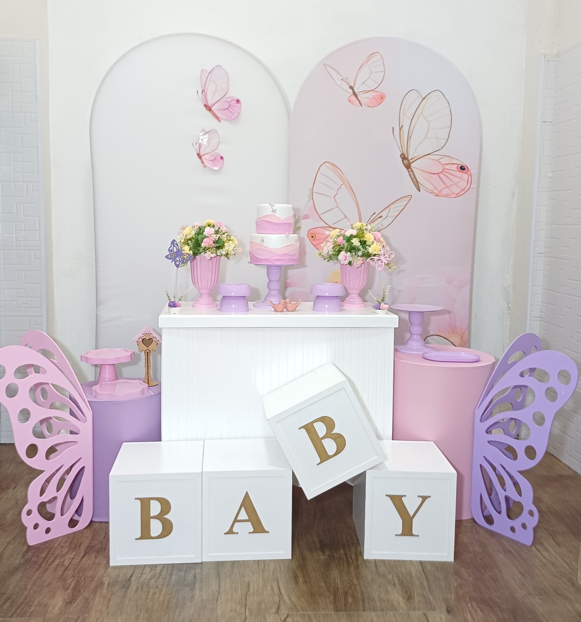 Borboletas Baby - Kit Pegue E Monte - Luci_rodrigues_decorações
