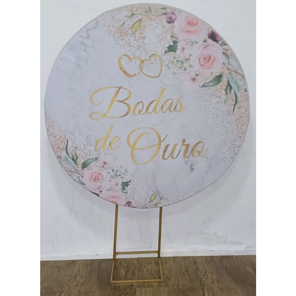 Bodas de Ouro - Painel Redondo - Luci_rodrigues_decorações
