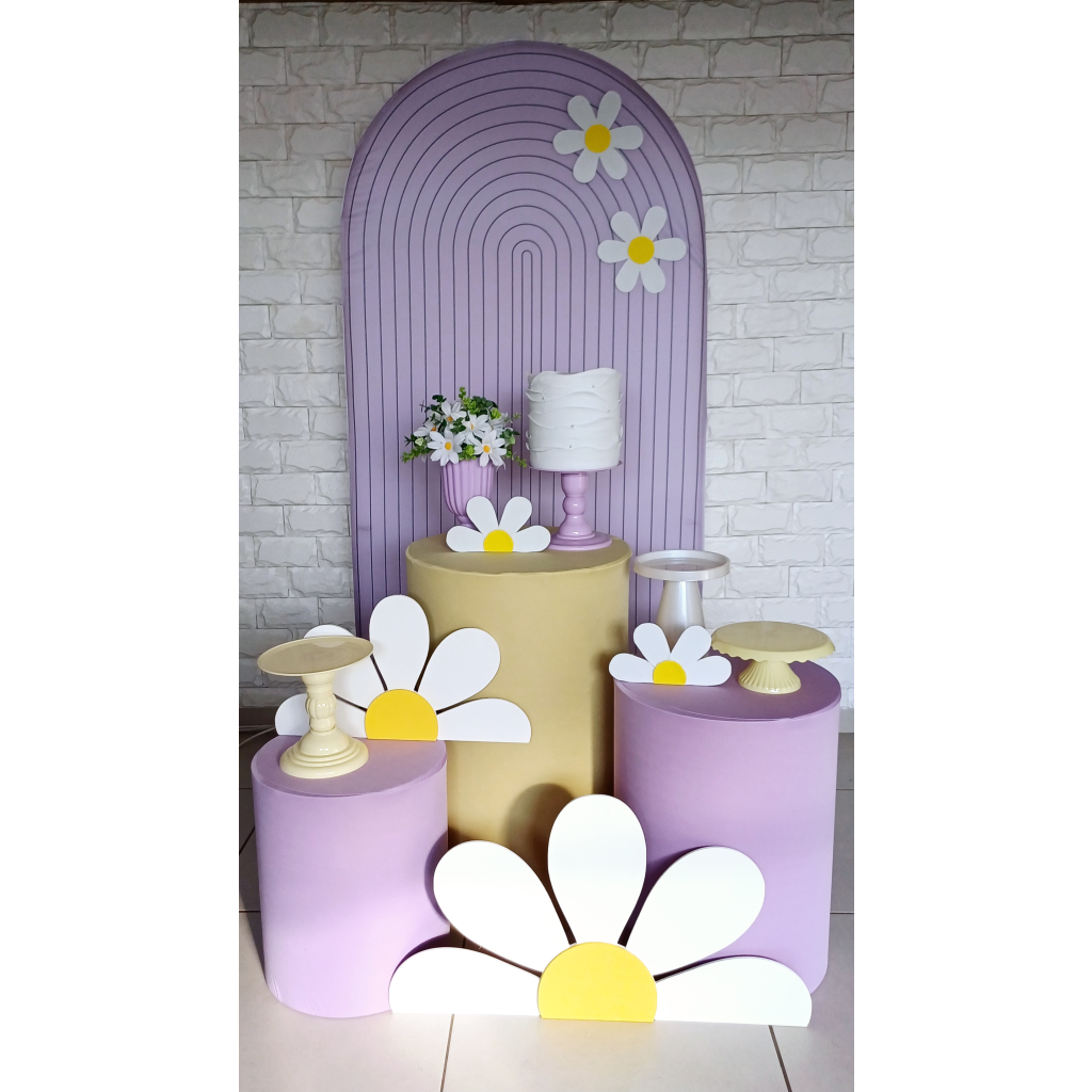 Margaridas Lilás - Kit Pegue E Monte - Luci_rodrigues_decorações