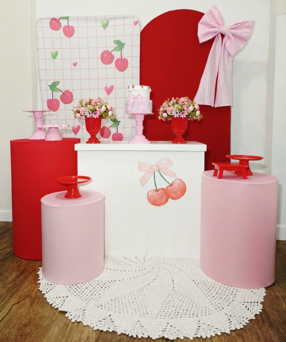 Laços E Cerejas - Kit Pegue E Monte - Luci_rodrigues_decorações