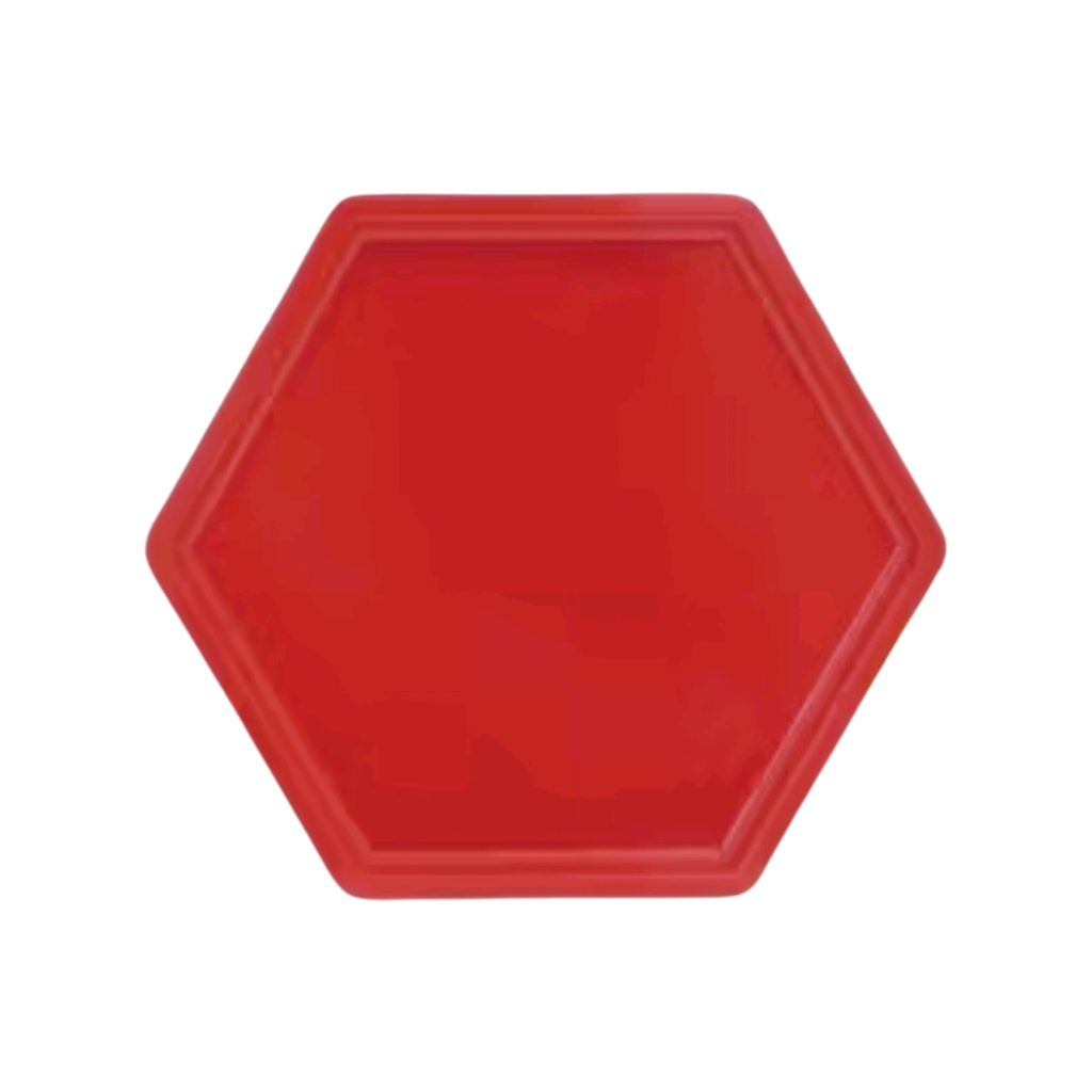 Bandeja Sextavada - Vermelho - Luci_rodrigues_decorações