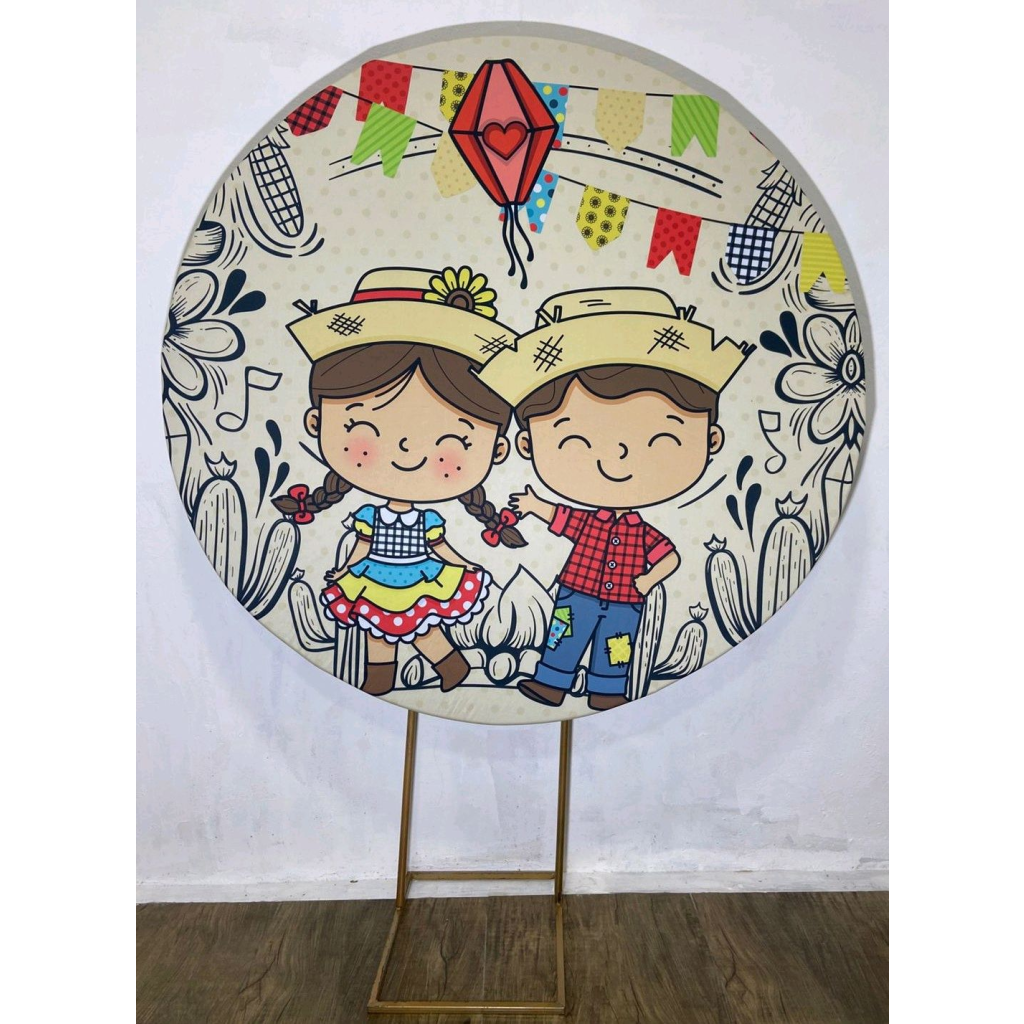 Festa Junina - Painel Redondo - Luci_rodrigues_decorações