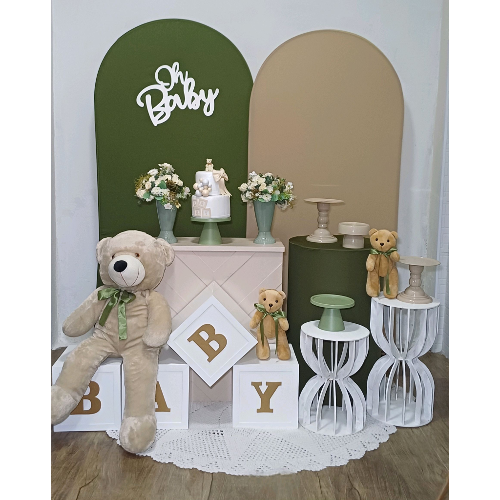 Chá de Bebê Verde Oliva - Luci_rodrigues_decorações
