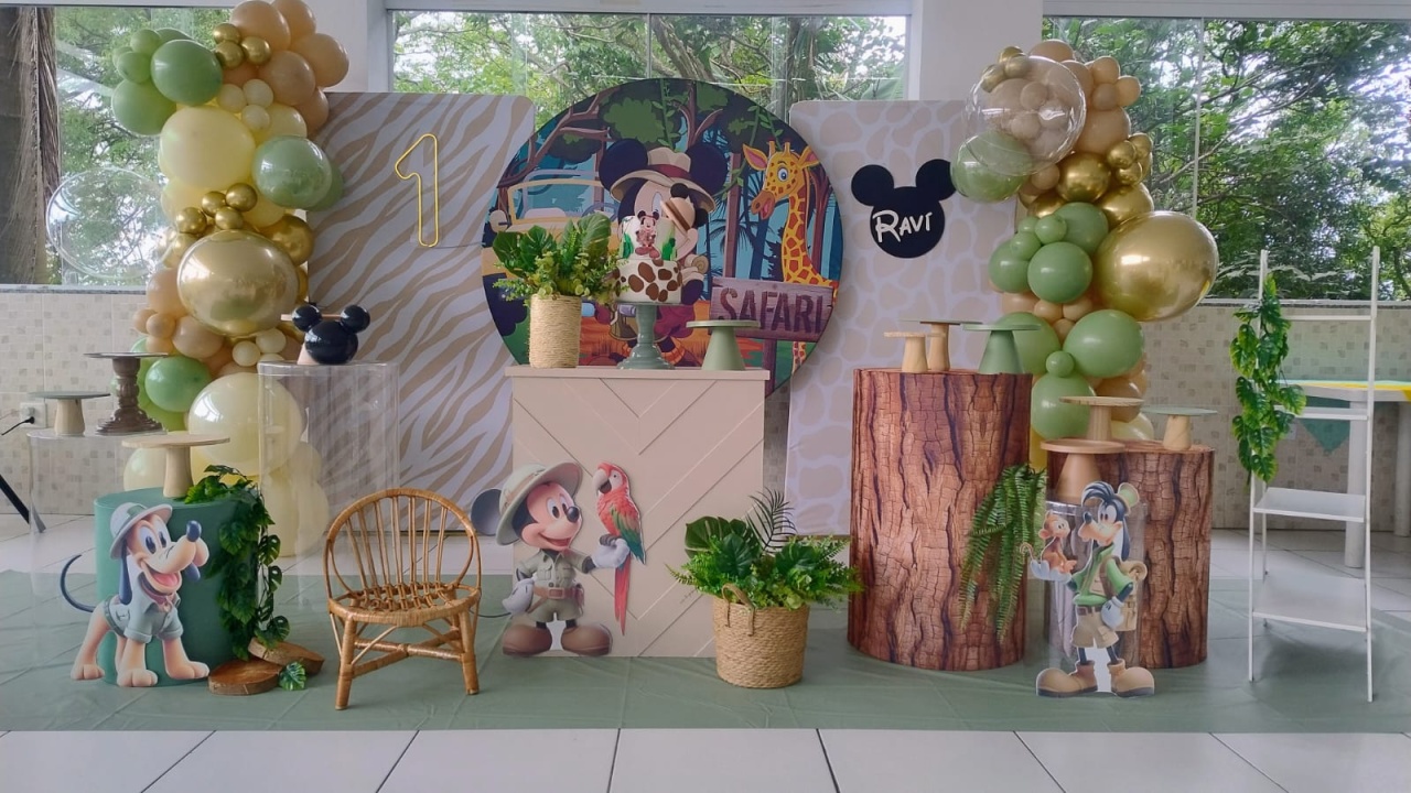 Mickey Safari - Kit Pegue E Monte - Luci_rodrigues_decorações