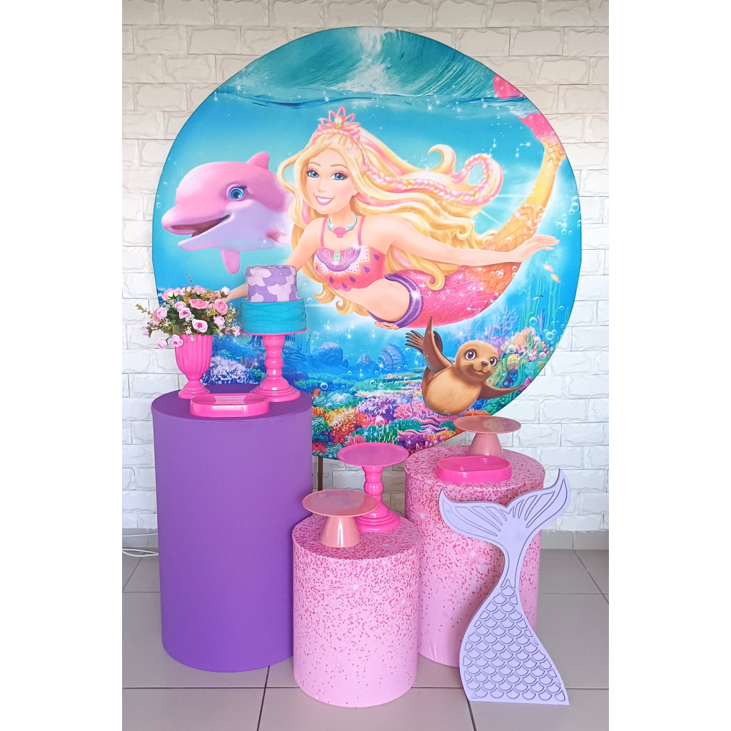 Barbie Sereia - Kit Pegue E Monte - Luci_rodrigues_decorações