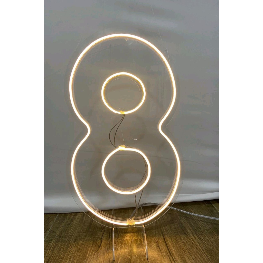 Numero Led 8 - Branco Quente - Luci_rodrigues_decorações