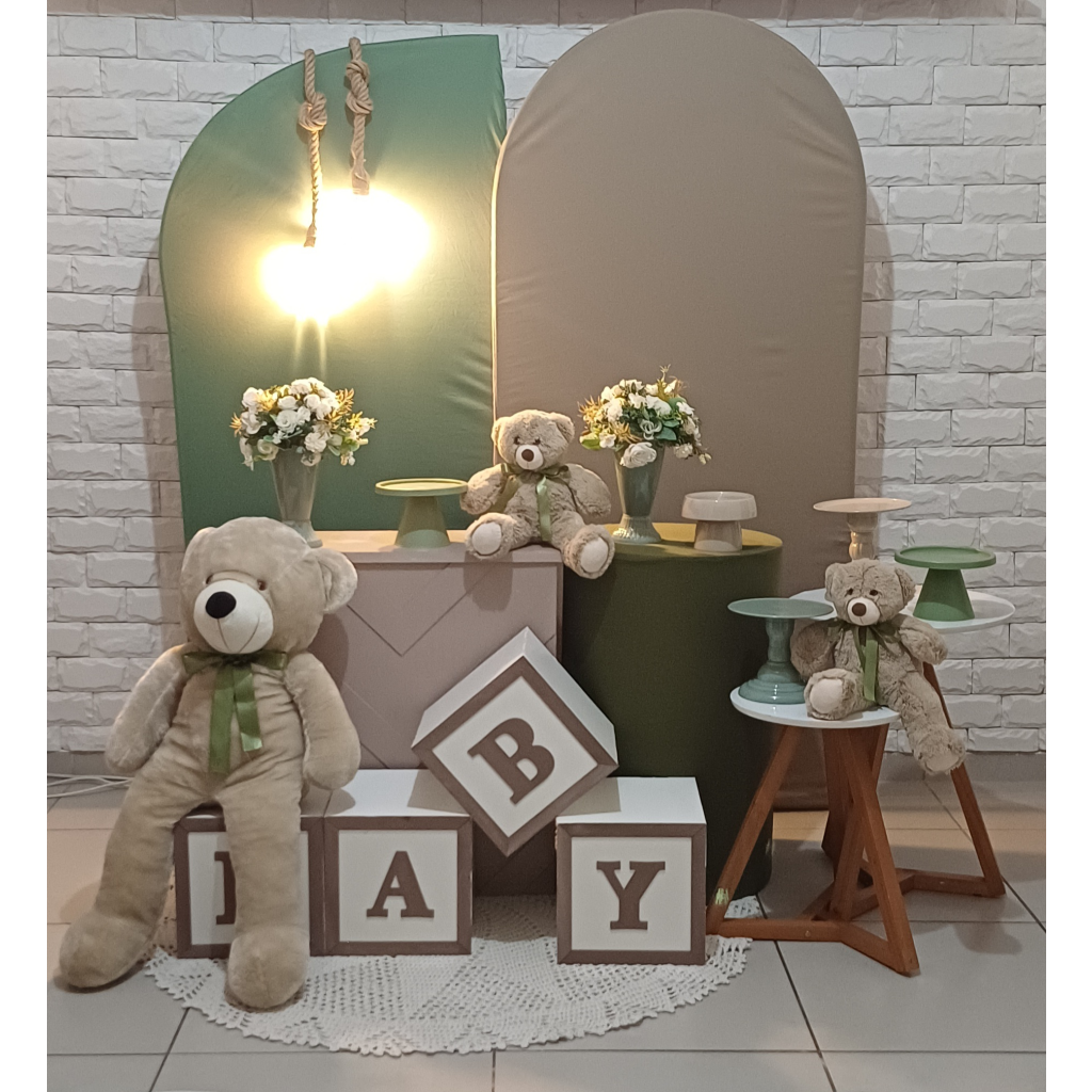 Chá de Bebe Verde E Bege - Luci_rodrigues_decorações