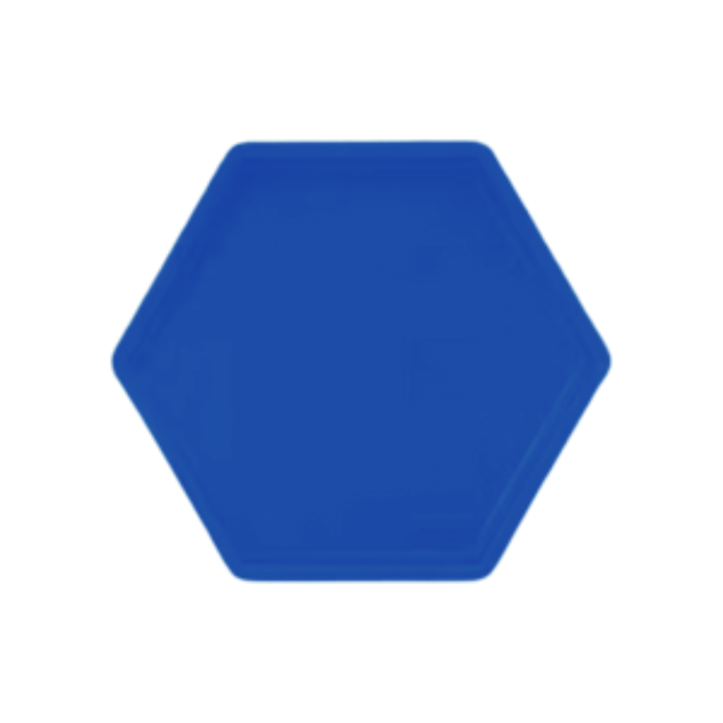 Bandeja Sextavada - Azul Royal - Luci_rodrigues_decorações