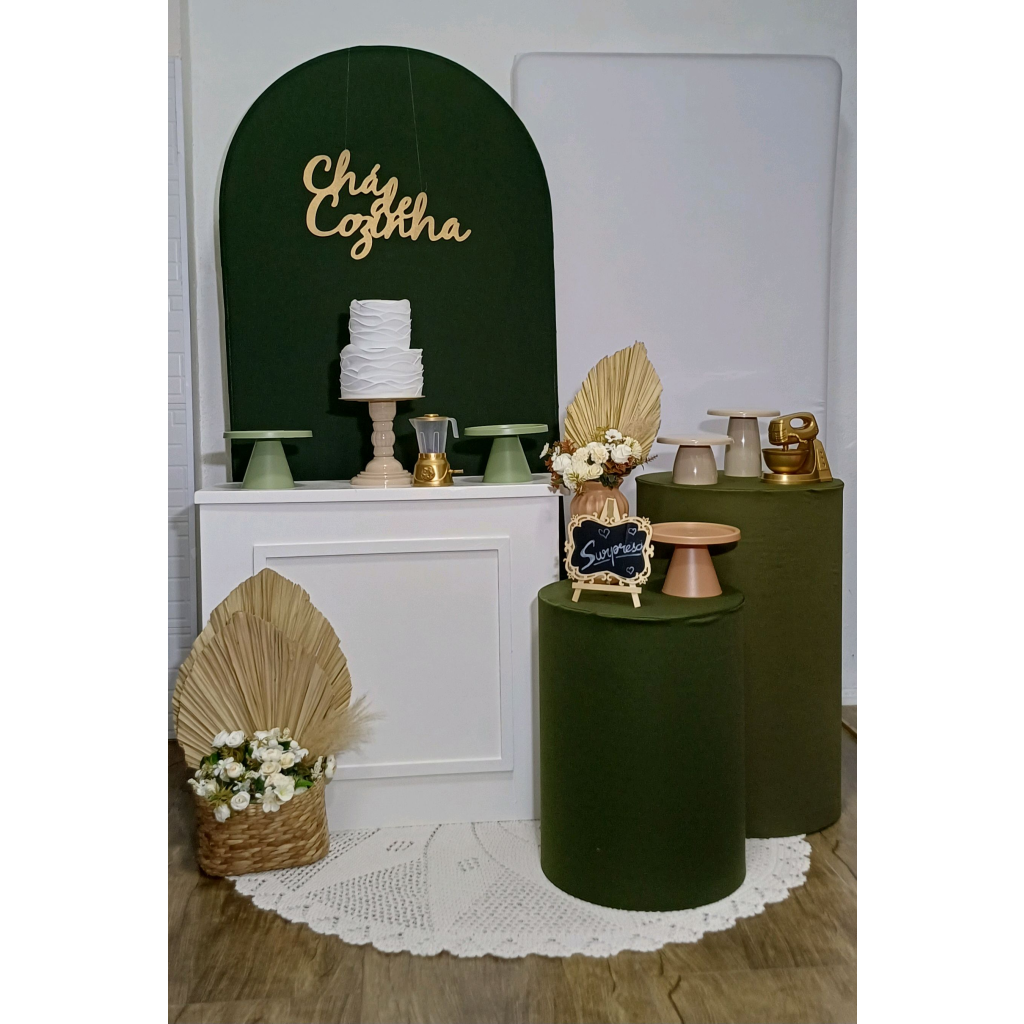 Chá de Cozinha Verde Oliva - Kit Pegue E Monte - Luci_rodrigues_decorações