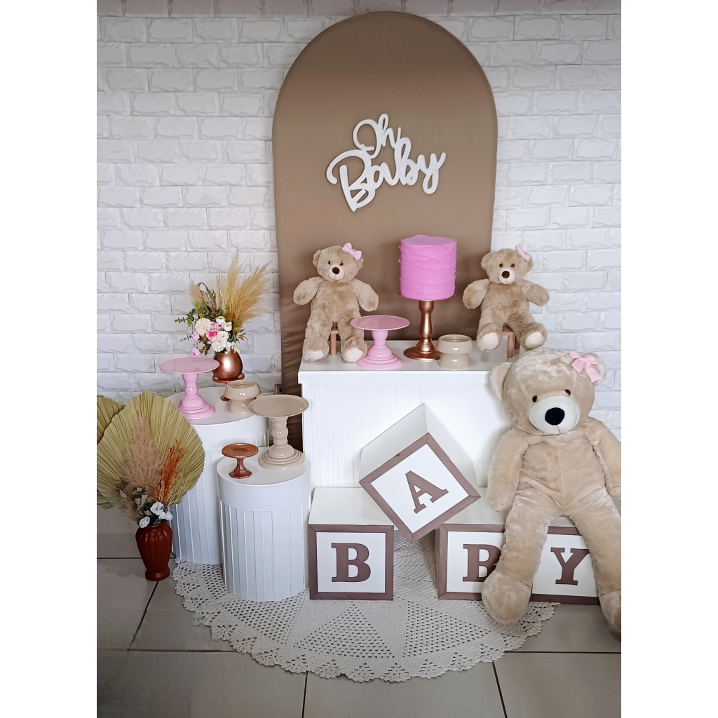 Ursinha Bege E Rosa - Luci_rodrigues_decorações