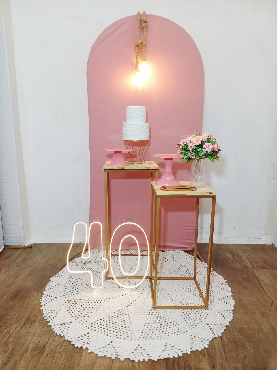 Rosê - Quarenta Anos - Kit Pegue E Monte - Luci_rodrigues_decorações