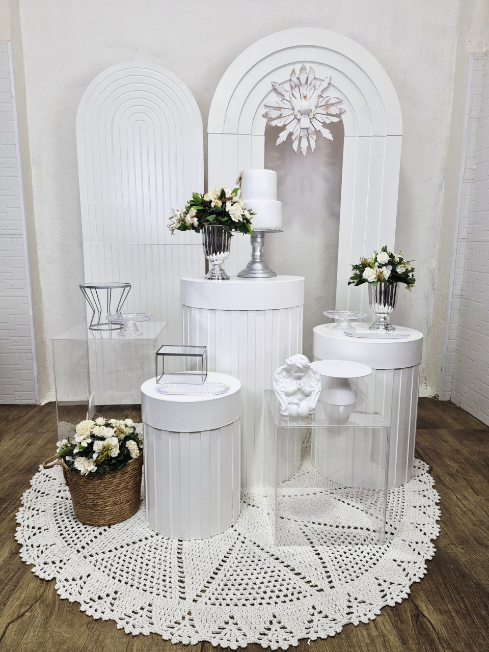 Batizado Prata - Kit Pegue E Monte - Luci_rodrigues_decorações