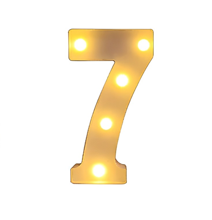 Led de Mesa N° 7 - 21 Cm - Luci_rodrigues_decorações