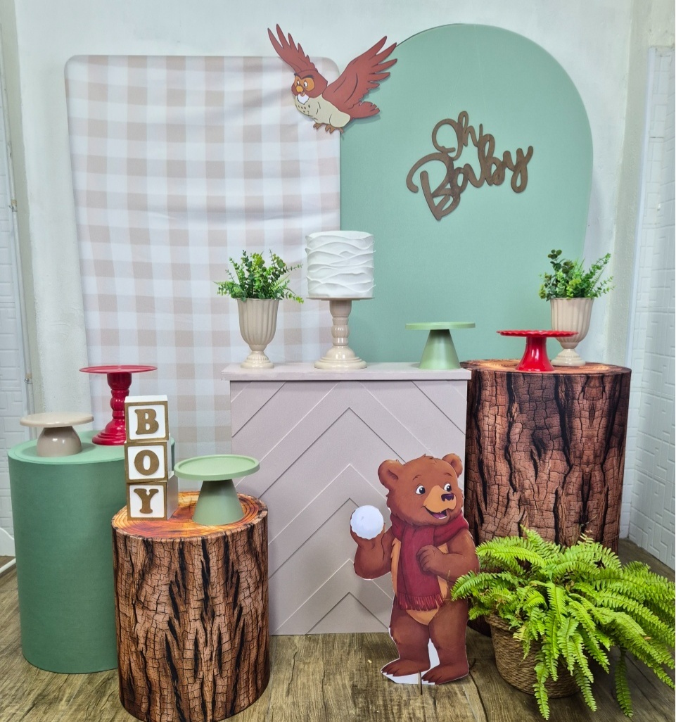 Pequeno Urso Chá de Bebê - Kit Pegue E Monte - Luci_rodrigues_decorações