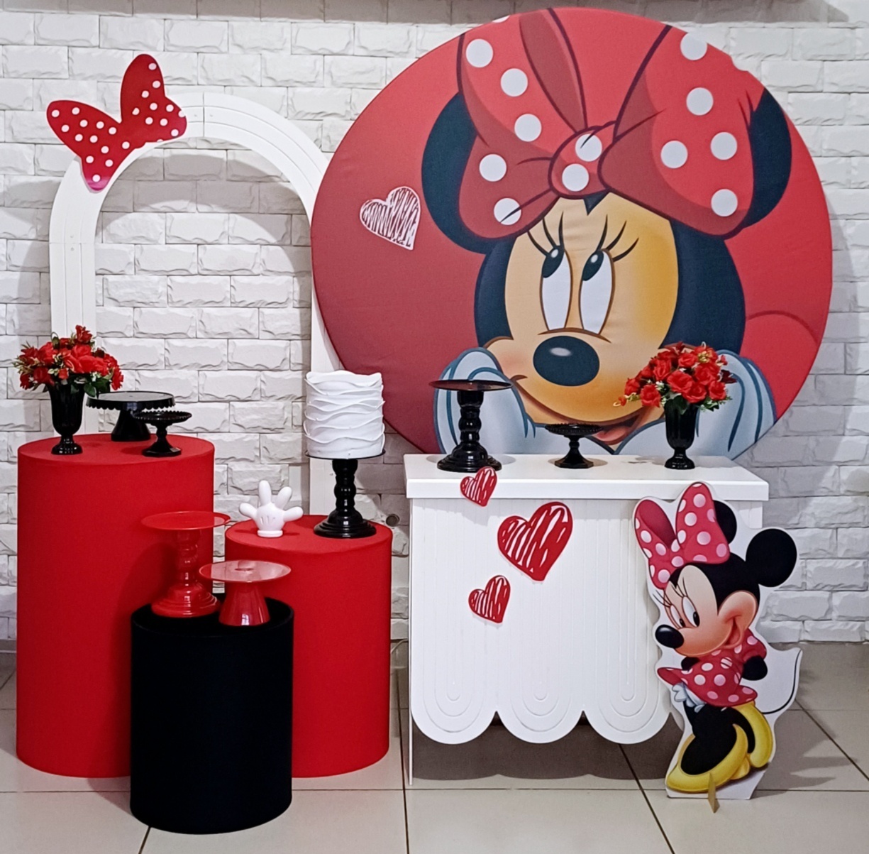 Minnie Romantica - Kit Pegue E Monte - Luci_rodrigues_decorações