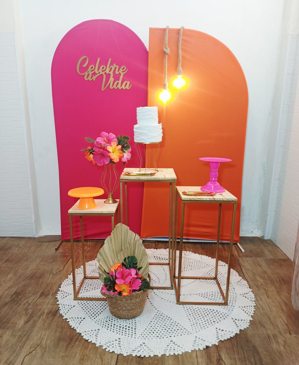 Pink E Laranja - Kit Pegue E Monte - Luci_rodrigues_decorações