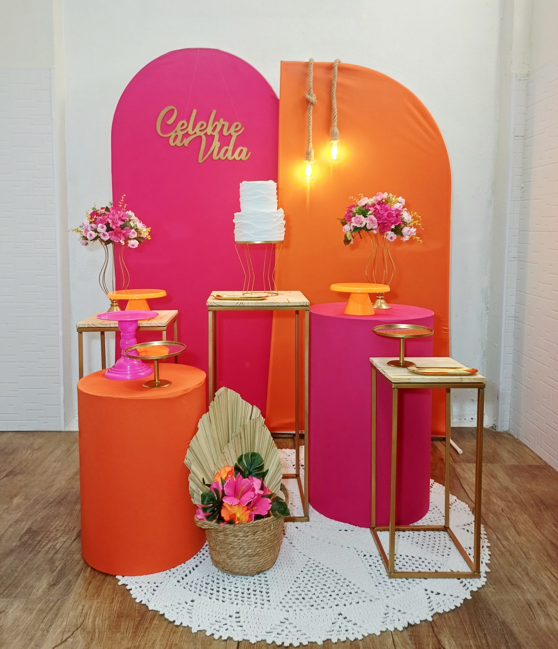 Pink E Laranja Ii - Kit Pegue E Monte - Luci_rodrigues_decorações