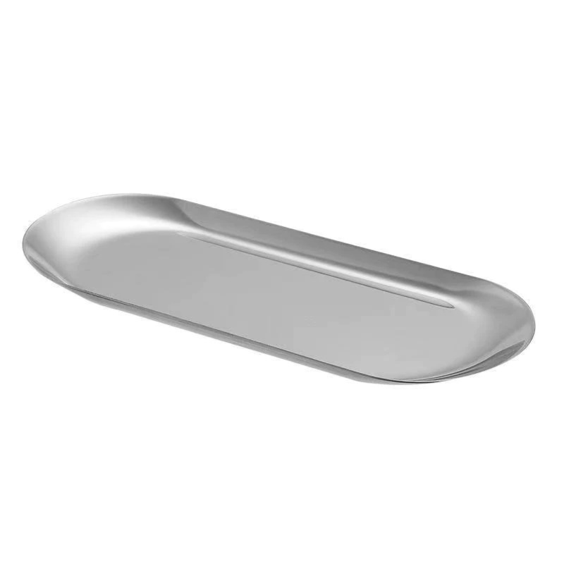 Bandeja de Aço Oval - Prata - Luci_rodrigues_decorações