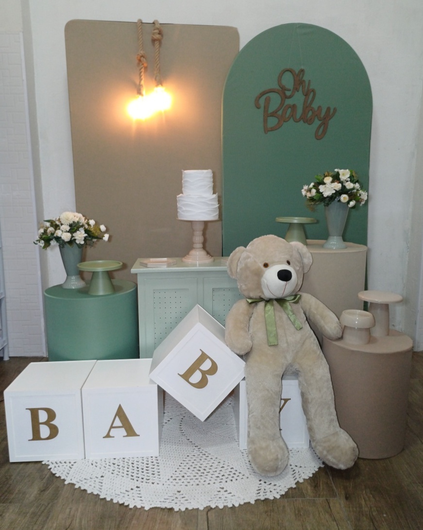 Chá de Bebê Verde Eucalipto - Kit Pegue E Monte - Luci_rodrigues_decorações