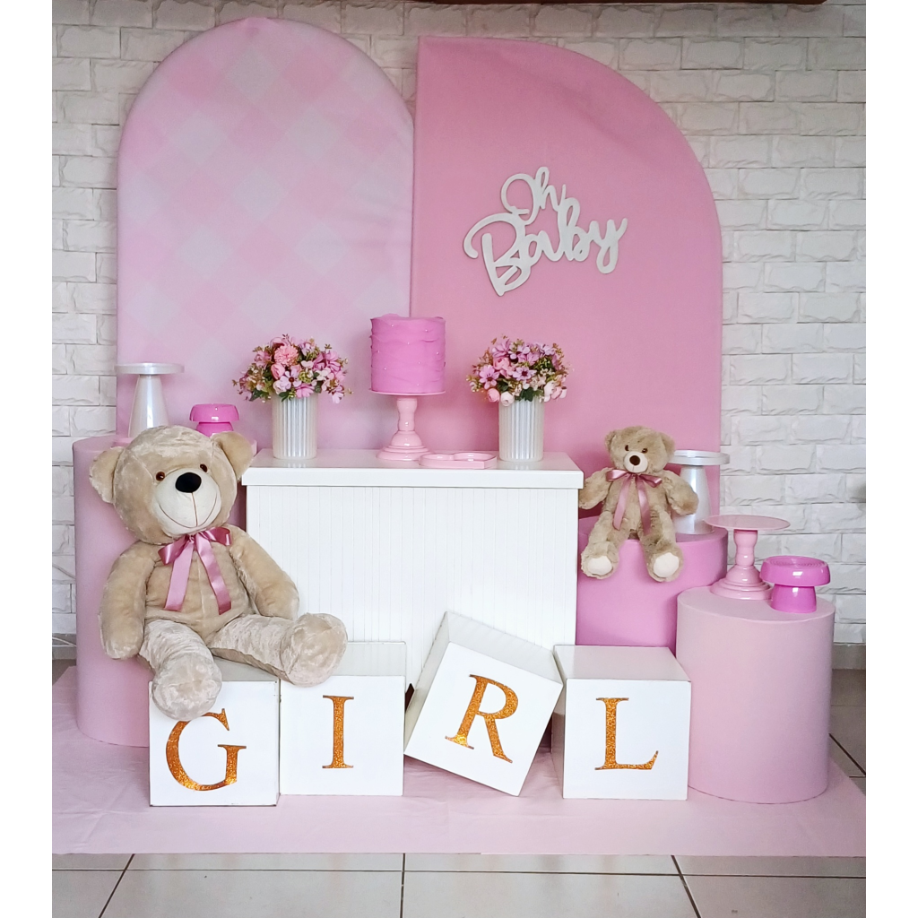 Ursinhas Rosa - Kit Pegue E Monte - Luci_rodrigues_decorações