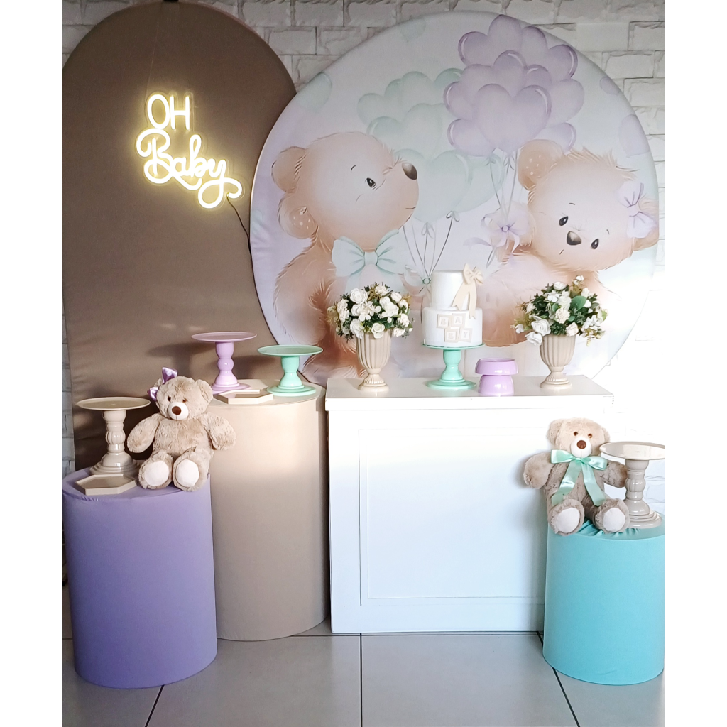 Revelação Verde E Lilás - Kit Pegue E Monte - Luci_rodrigues_decorações