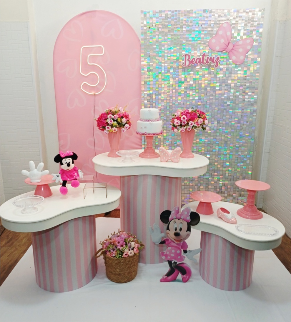 Minnie Brilho Rosa - Pegue E Monte - Luci_rodrigues_decorações