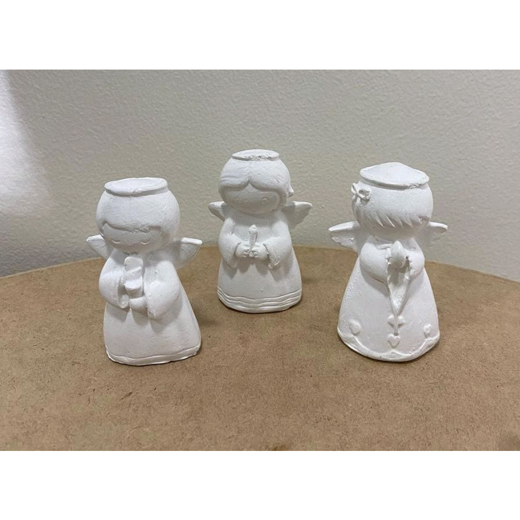 Anjinhos de Gesso - Branco - Luci_rodrigues_decorações