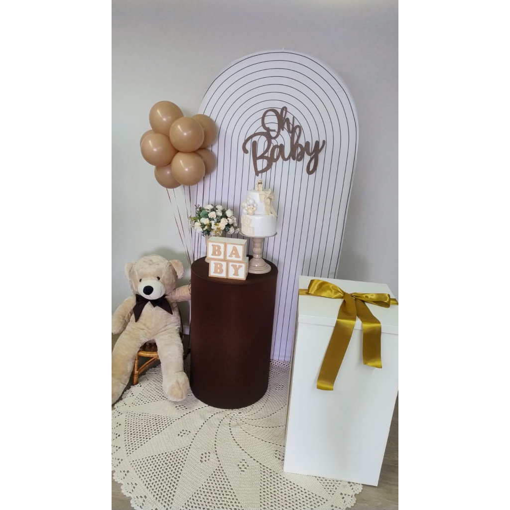 Chá Revelação Com Caixa - Kit Pegue E Monte - Luci_rodrigues_decorações
