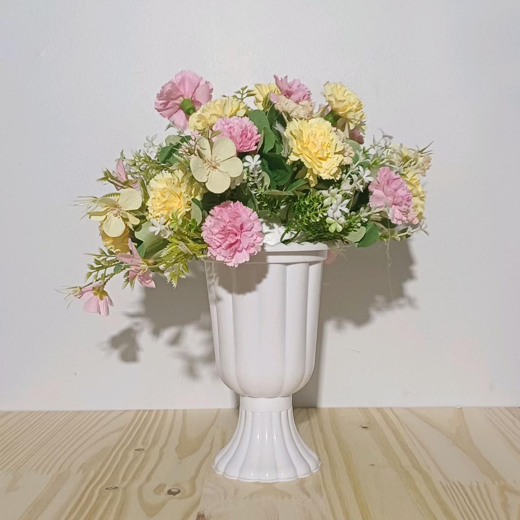 Arranjo Floral - Cravo - Rosa/Amarelo - Luci_rodrigues_decorações