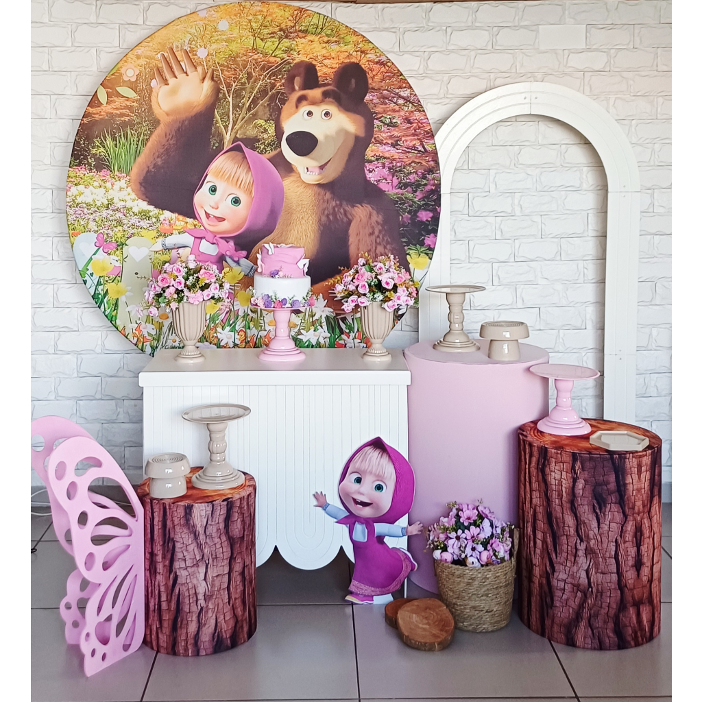 Masha E O Urso - Kit Pegue E Monte - Luci_rodrigues_decorações