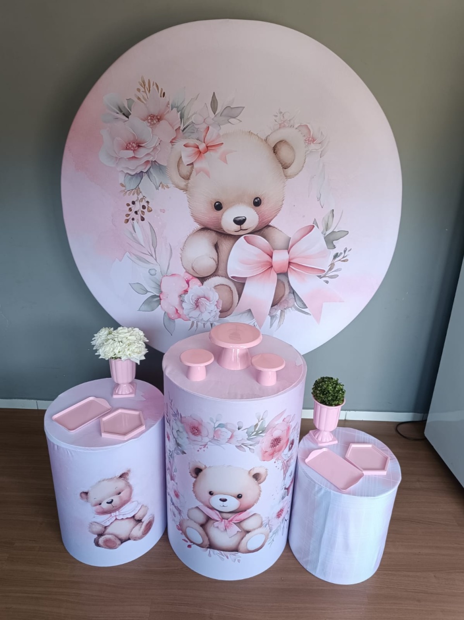 Kit Bronze - Ursinha Rosa - Encanto e Festas