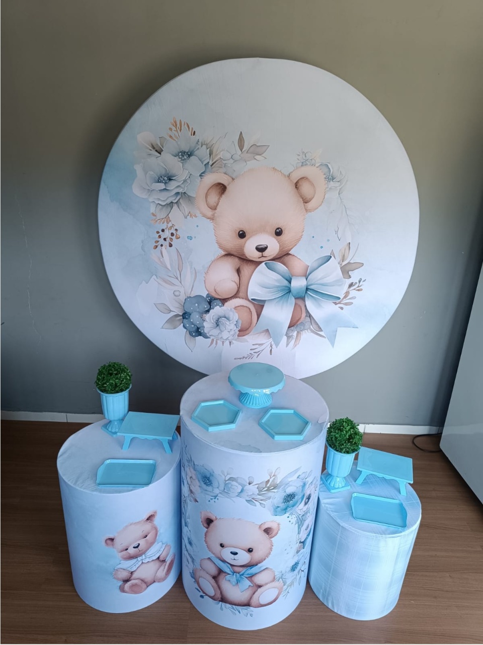 Kit Bronze - Ursinho Azul - Encanto e Festas