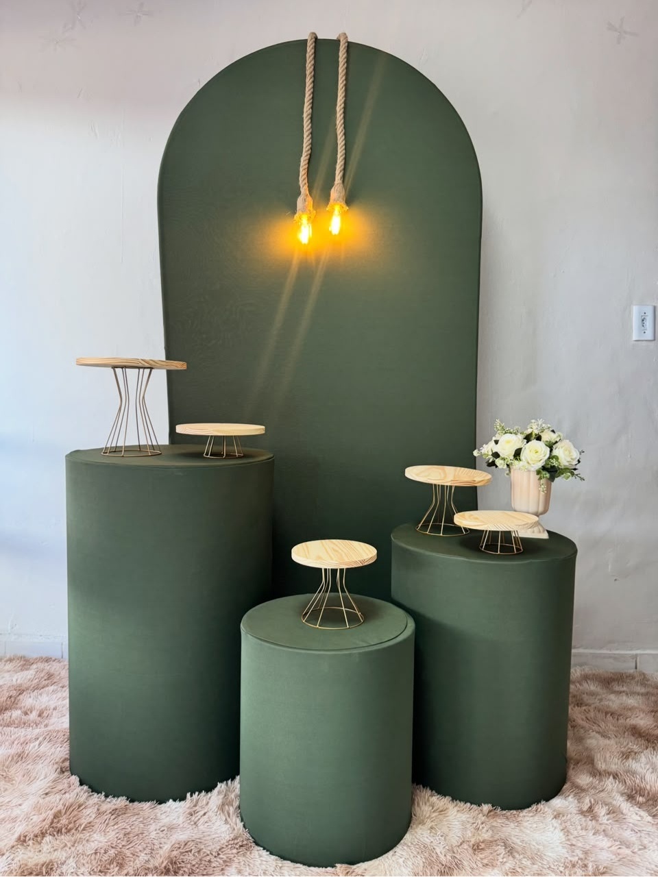 Kit Painel Romano ( Verde) - festa facil
