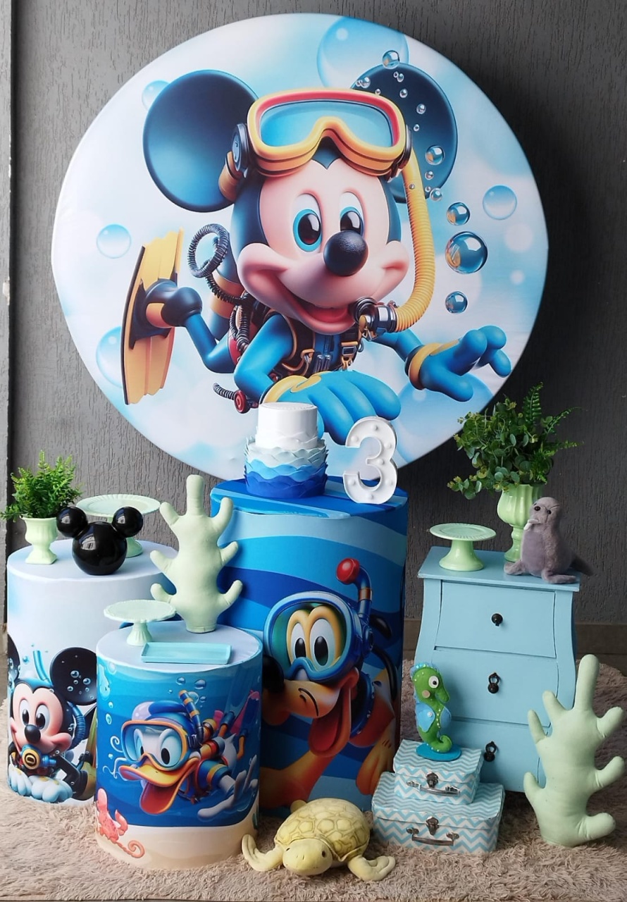 Mickey Fundo Do Mar - Encantada Festas e Locações 